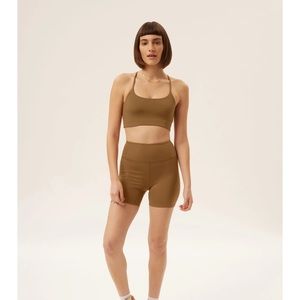 GF Collective Float set - Juliet strappy bra + ultra light run short in Fern - L